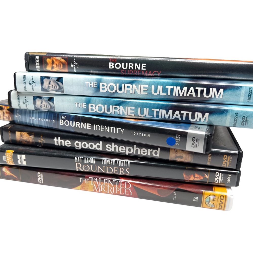 7 Matt Damon DVD Movies: Bourne, Good Shepherd, Rounders, Talented Mr. Ripley